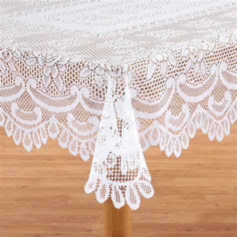 White Rose Lace Table Cloth Lace Tablecloth Walter Drake