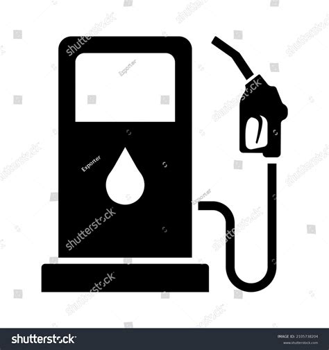 Gas Pump Station Icon Vector Pump Stock Vector Royalty Free