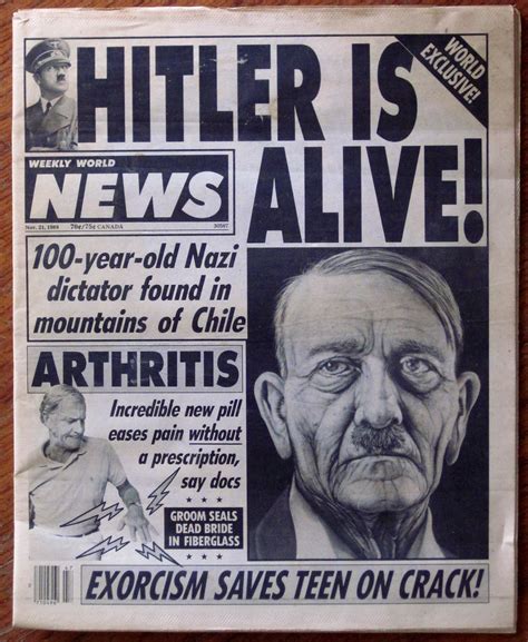 The Weekly World News Hitler Is Alive I Miss This Newspa Flickr