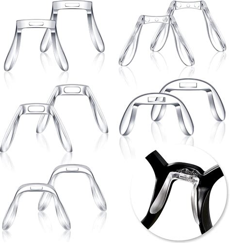 12 Pieces U Shaped Eyeglasses Nose Pads Bridge Plastic Eye