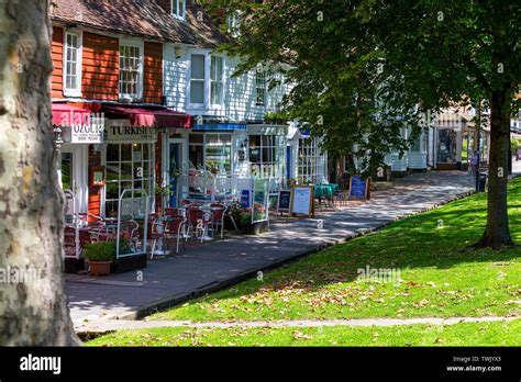 Tenterden High Street Row Of Pretty Shops Kent Uk Stock Photo Alamy