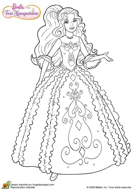 Coloriage Barbie Mousquetaires Sur Hugolescargot Com Hugolescargot