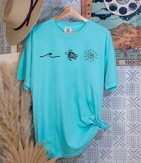 Turtle Ocean Sun Shirt Beach Shirt Beach Bum Shirt Ocean Etsy