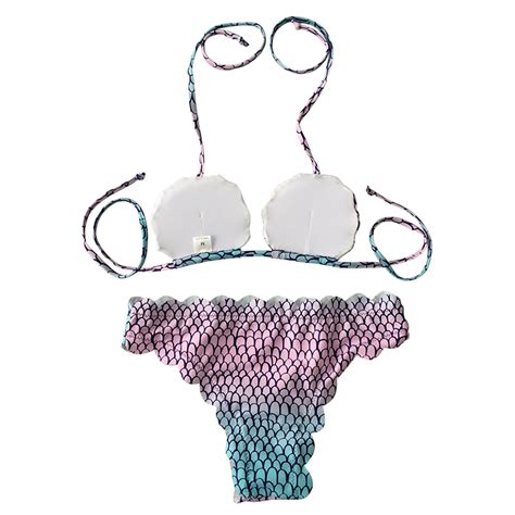 custom cikini mermaid shell bra push up swimwear hot girl beachwear sexy micro bikini buy