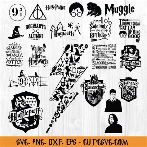Harry Potter Svg Bundle Hogwarts Svg Harry Potter Clipart Cut File