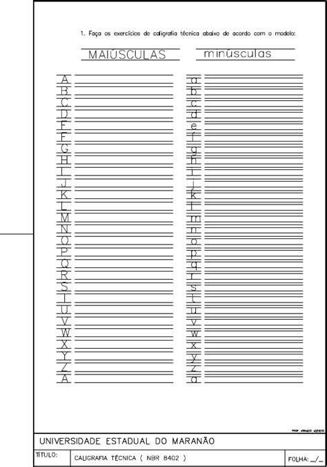 Caligrafia TÉcnica Nbr 8402 Nbrs