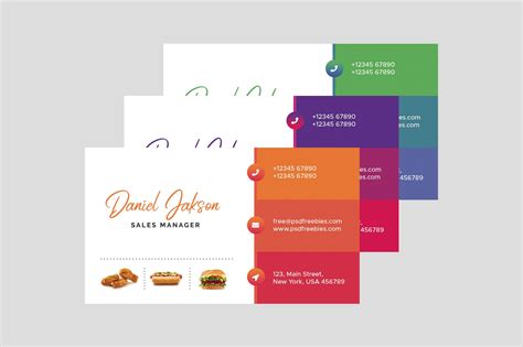 Free Restaurant Business Card Template Psd