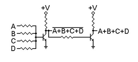 Nor gate logic flow schematic diagram. Resistor-Transistor Logic