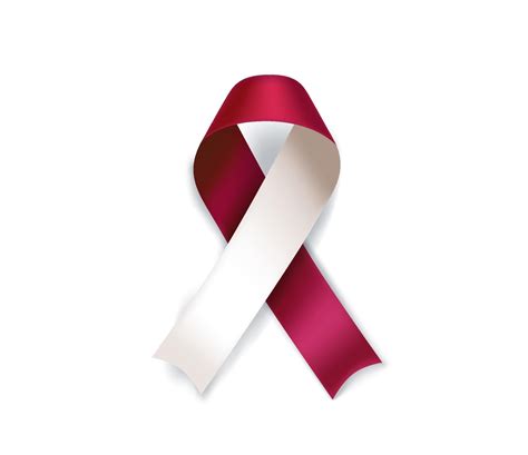 Head And Neck Cancer Awareness Symbol Burgundy And Ivory