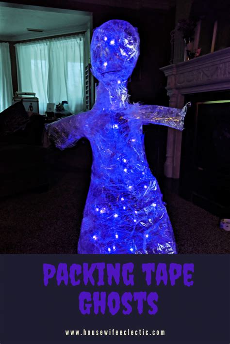 Packing Tape Ghosts Housewife Eclectic Easy Diy Halloween Halloween