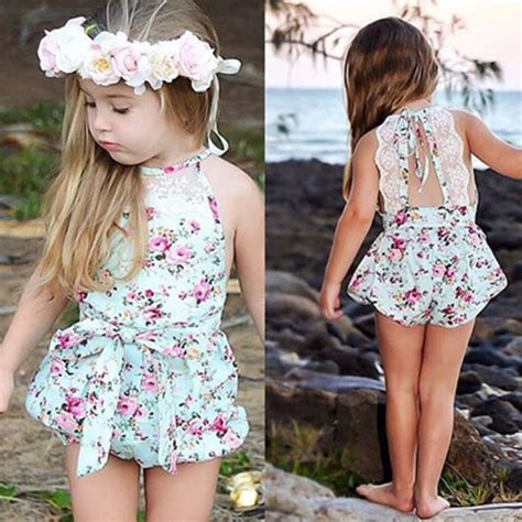 2018 Newborn Girl Romper Cute Baby Rompers Summer Ruffle Flower Girl