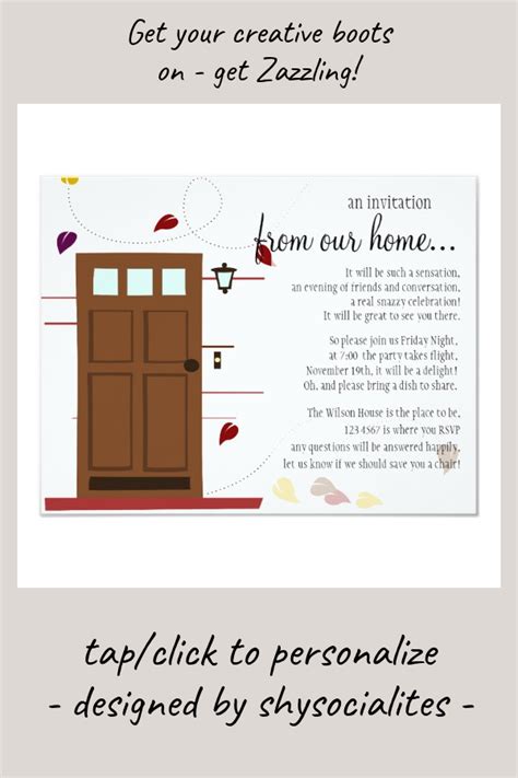 Welcoming Doors Invitation Invitations Welcome Message