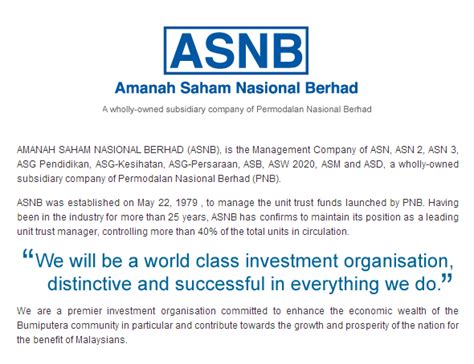 Amanah saham bumiputera atau asb merupakan sebuah unit amanah yang dikendalikan oleh amanah saham nasional berhad ( asnb ). Invest Made Easy - for Malaysian Only: Amanah Saham ...