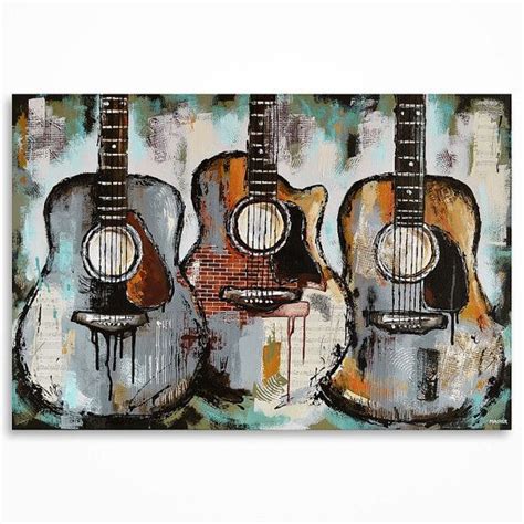 Guitar Painting T For Musician Music Art By Magda Magier Guitar Wall
