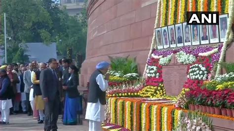 2001 Parliament Attack Pm Modi Manmohan Singh Pay Tribute To Martyrs