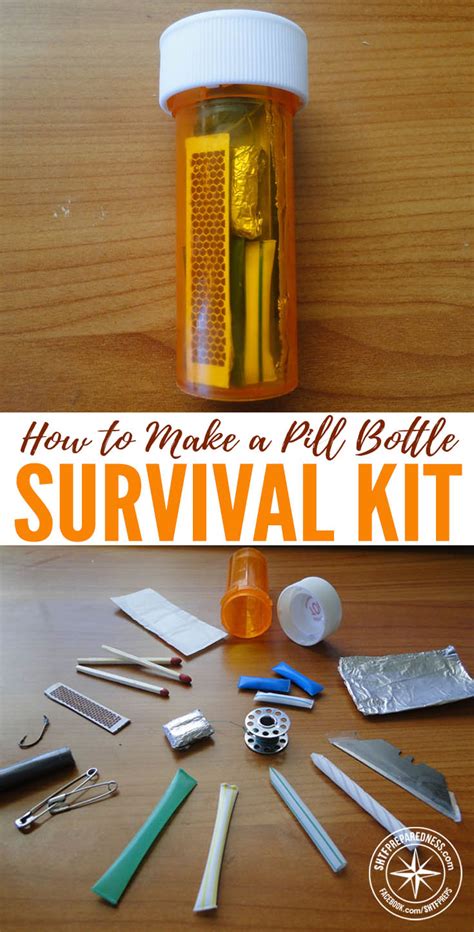 Then build up the list and tailor the kit from there depending on the specific purpose for the kit, your personal preferences, needs, methods of carry, etc. How To Make A Pill Bottle Survival Kit