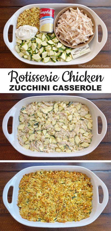 Rotisserie chicken is a healthy choice for people that want a lean source of protein but either don't have the time, interest or skill to cook. Rotisserie Chicken & Zucchini Casserole (Easy Dinner ...