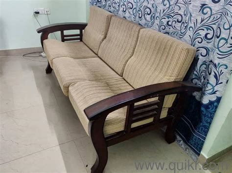 The sofas made of upholstery are easy to maintain. wooden sofa set for sale - Gently Home - Office Furniture - Bangalore | QuikrGoods