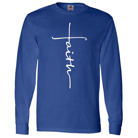 Faith Long Sleeve Shirt | Long sleeve shirts, Long sleeve tshirt men, Jesus shirts