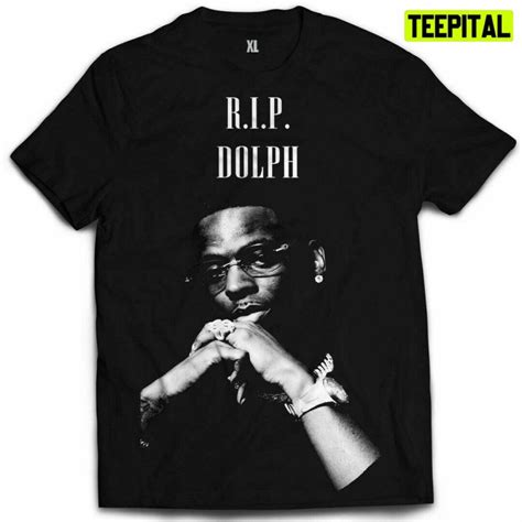 Rip Dolph Memphis Legend Rapper Young Dolph Unisex Black T Shirt Teepital Everyday New