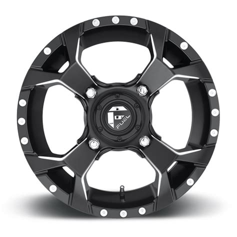 Fuel Off Road Assault D546 Black And Milled Wheels 14x7 With Free