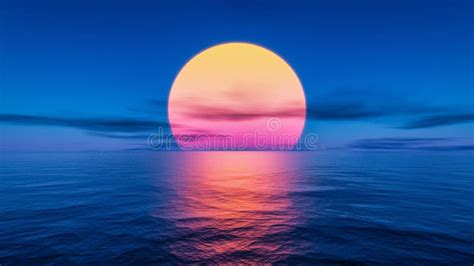 Great Sunset Over The Ocean Stock Illustration Illustration Of Light
