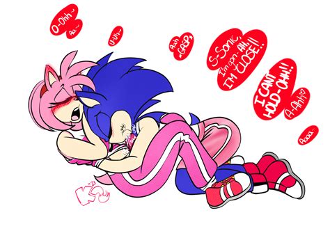 rule 34 accessory amy rose anthro athletic blush bodily fluids bulge suck closed eyes clothed