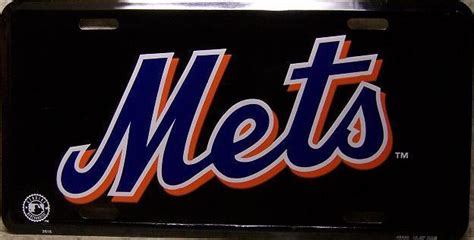 Mlb Aluminum License Plate New York Mets New Ebay
