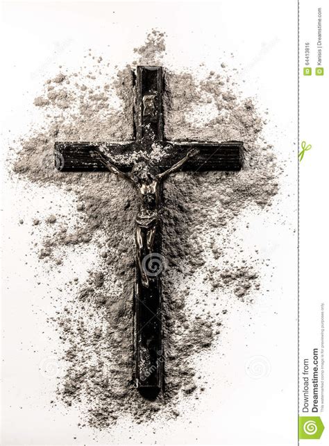 Black Christian Cross Covered In Ashes Stock Photo Image Of Christ
