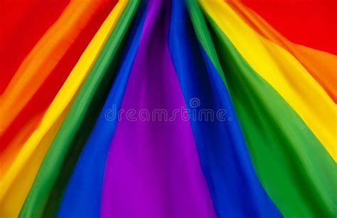 Top View Of Pride Rainbow Lgbt Gay Flag Lgbtq Pride Month Concept