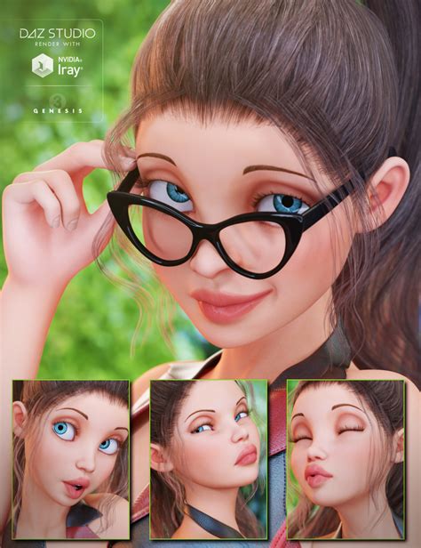 Capsces Tooned Expressions For The Girl 7 Daz 3d