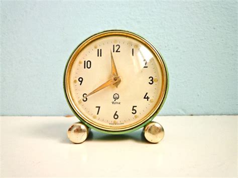 Download and install the alarm clock font for free from ffonts.net. Vintage small alarm clock pale green wind up 60s | Small ...