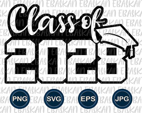 Class Of 2028 Png Svg Twenty Eight Graduation Design 2028 Etsy