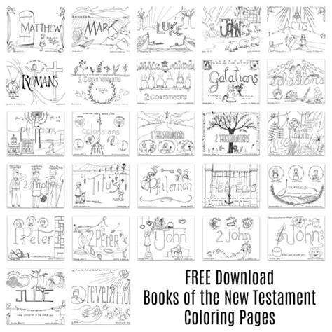 New Testament Coloring Pages Free Download All 27 Books Kids Bible