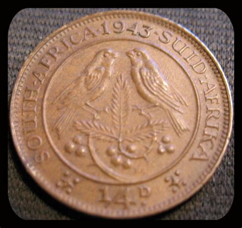 Africa 1943 Quarter Penny 14 D South Africa Au Was Sold For R700