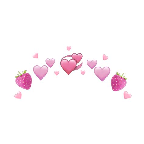 Crown Emoji Png Pink Heart Crown Transparent Transparent Png Images