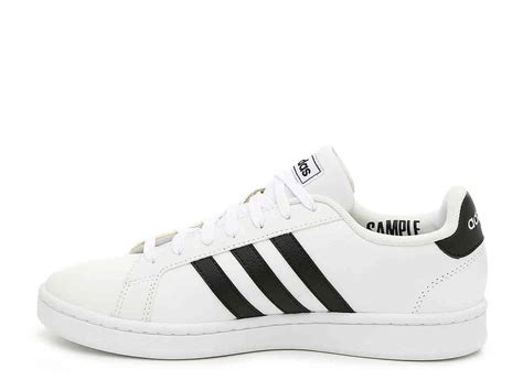 Adidas Leather Grand Court Sneaker In Whiteblack White Lyst
