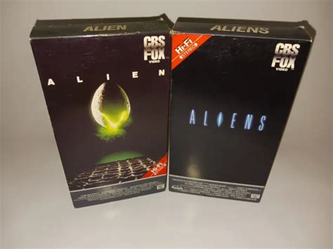 Alien And Aliens Vhs Lot Cbs Fox Red Label 1979 1986 Ridley Scott James Cameron 1999 Picclick