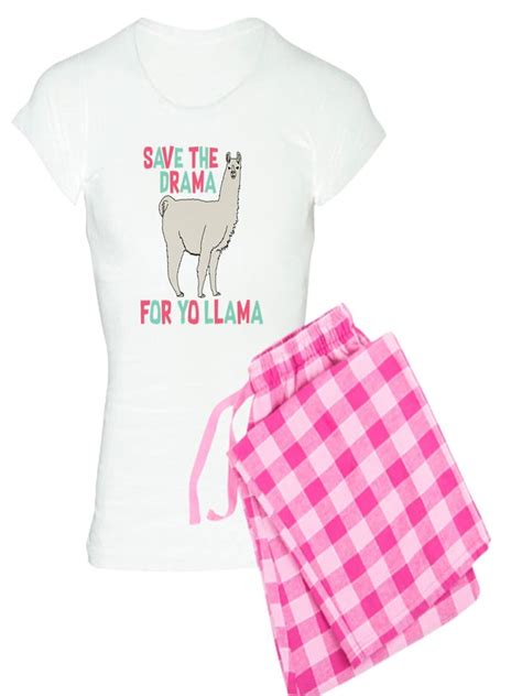 CafePress Save The Drama For Yo Llama Women S Light Pajamas