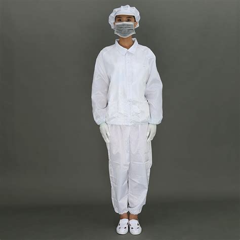 Polyester Antistatic Esd Clean Room Clothing Overcoat Smock Lab Coat