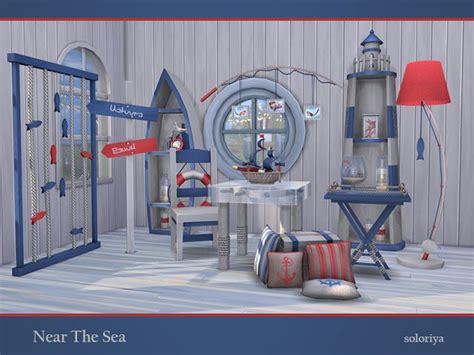 Sims 4 Ccs The Best Near The Sea By Soloriya Sea Decor Bird Decor