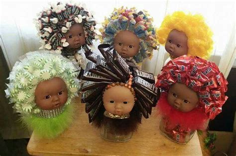 Candy Jar Doll Heads Birthday Candy Bouquet Candy Bouquet Diy Candy