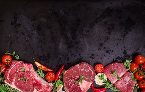 Raw Meat Steaks On A Dark Background Ready To Roasting Shawns Food Blog