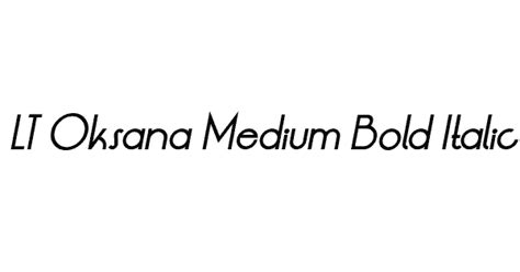 LT Oksana Medium Bold Italic