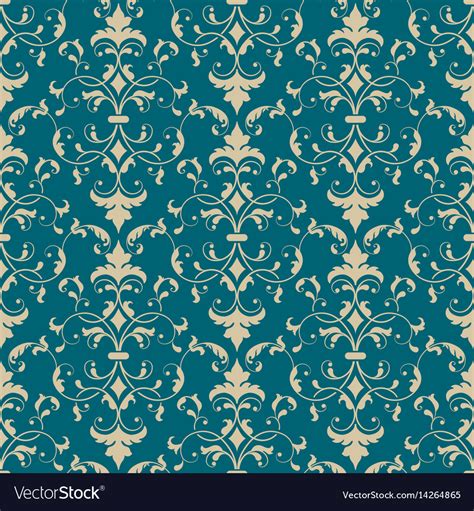 Damask Seamless Pattern Element Classical Luxury Vector Image