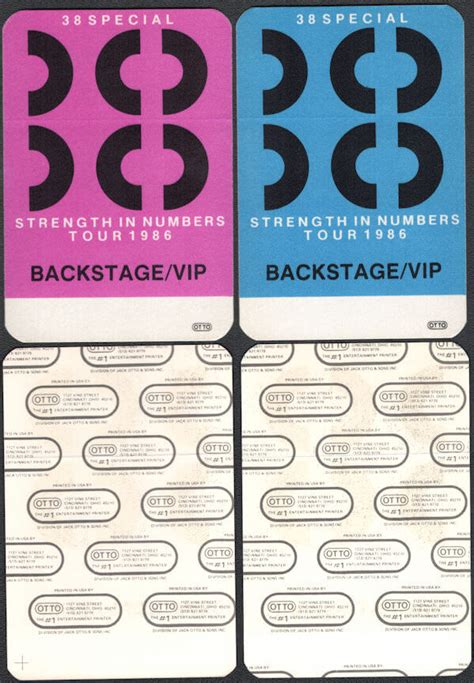 Special Strength In Numbers Otto Backstage Pass