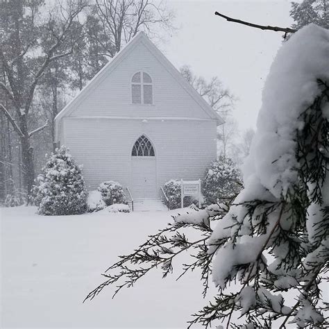 Serene Winter Landscape With Charming White Church