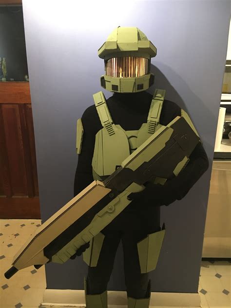 Halo Master Chief Cardboard Halloween Costume Costume Halo Halo