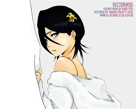 Wallpaper Face Drawing Illustration Anime Girls Cartoon Black Hair Bleach Head Kuchiki