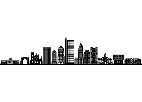 Columbus Ohio Usa Skyline Graphic By Simpline · Creative Fabrica
